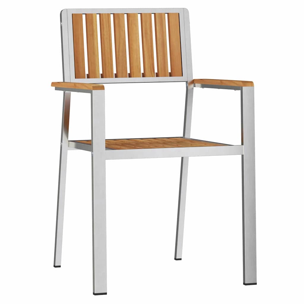 Set da Pranzo per Giardino 3 pcs Marrone Legno di teak solido
