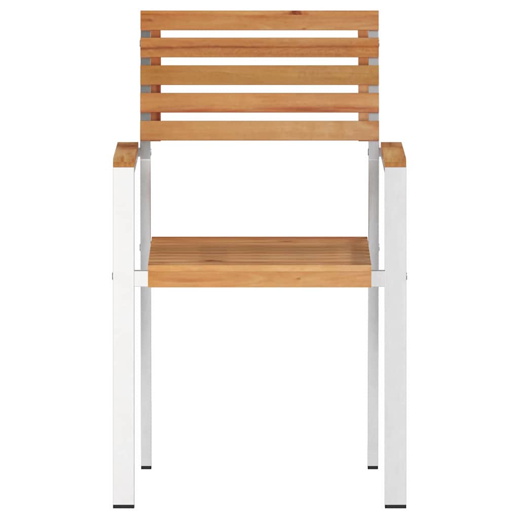 Sedia da Giardino 8 pcs Olio Naturale Legno di teak solido