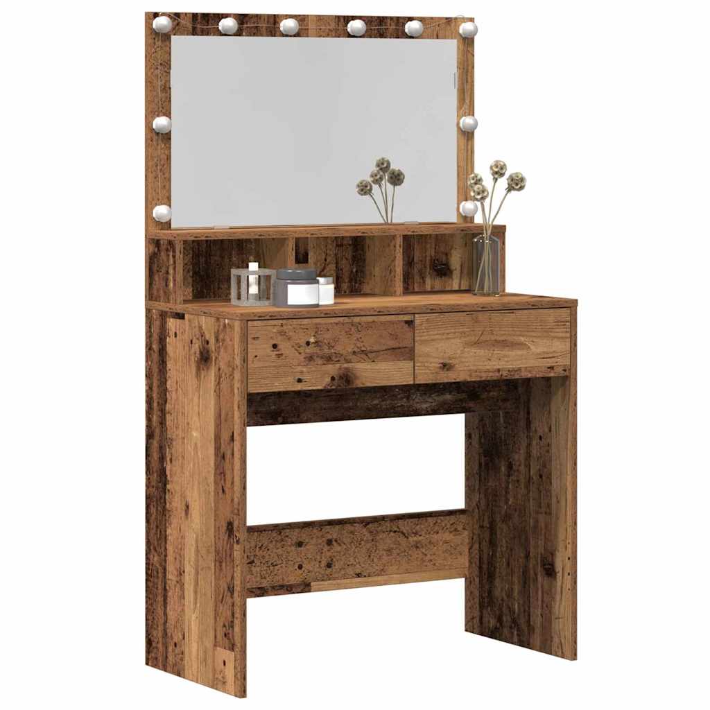 Tavolo da Trucco con cassetto Legno vecchio 80 x 41 x 134,5 cm