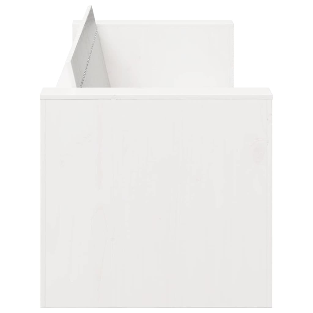 Divano da giardino Bianco 185,5 x 60 x 62 cm Pino massello