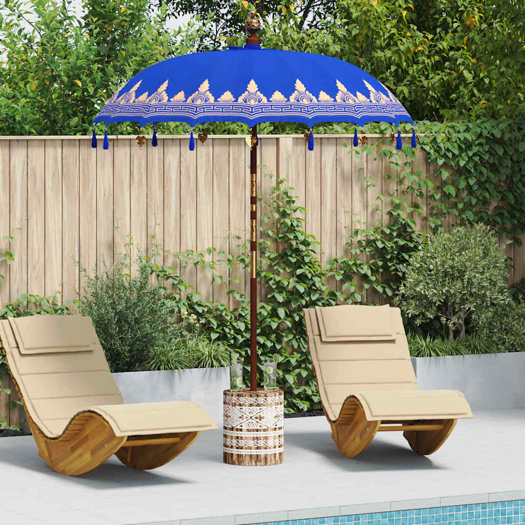 Ombrello balinese con base Blu 185 x 185 x 260 cm