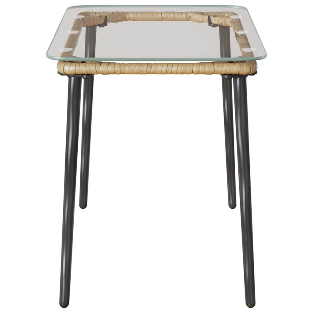 Tavolo da Giardino Naturale 80 x 40 x 45 cm polyrattan