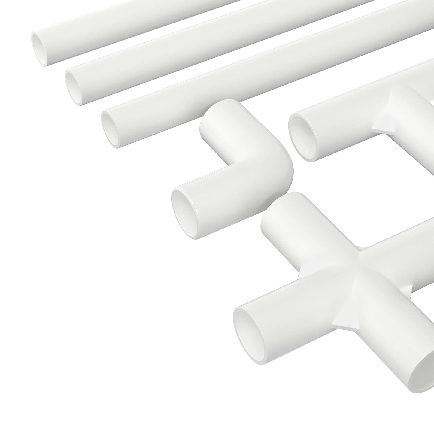 Tubo PVC 12 pcs Bianco 12,2 x 1,8 x 500 mm PP e PE