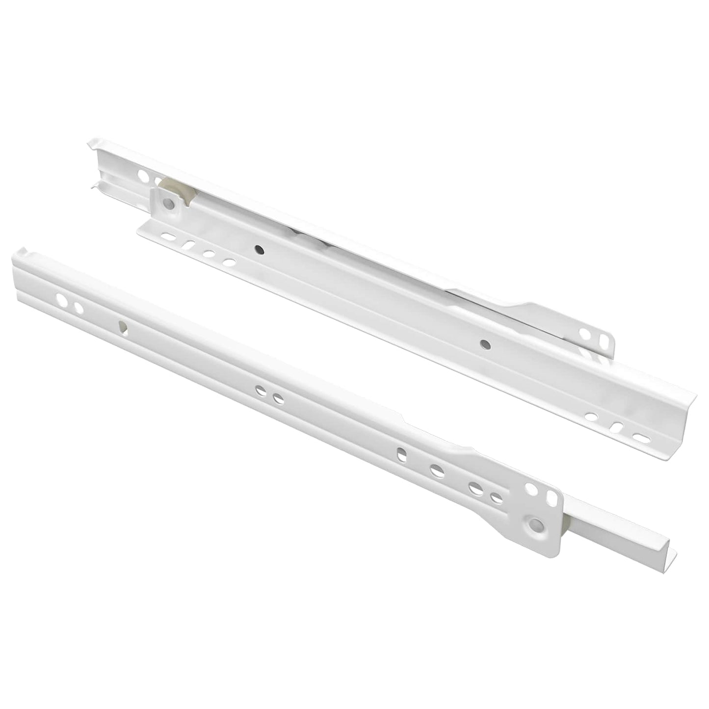 Scorrevole per cassetti 2 pcs Bianco 250 mm Acciaio