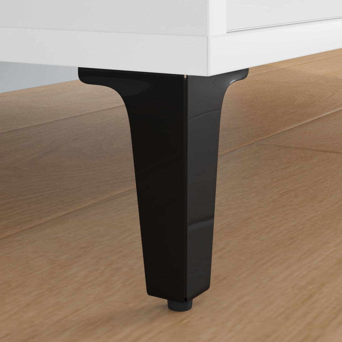 Piedini per mobili 2 pcs Nero 54,1 x 54,1 x 100 mm Ferro