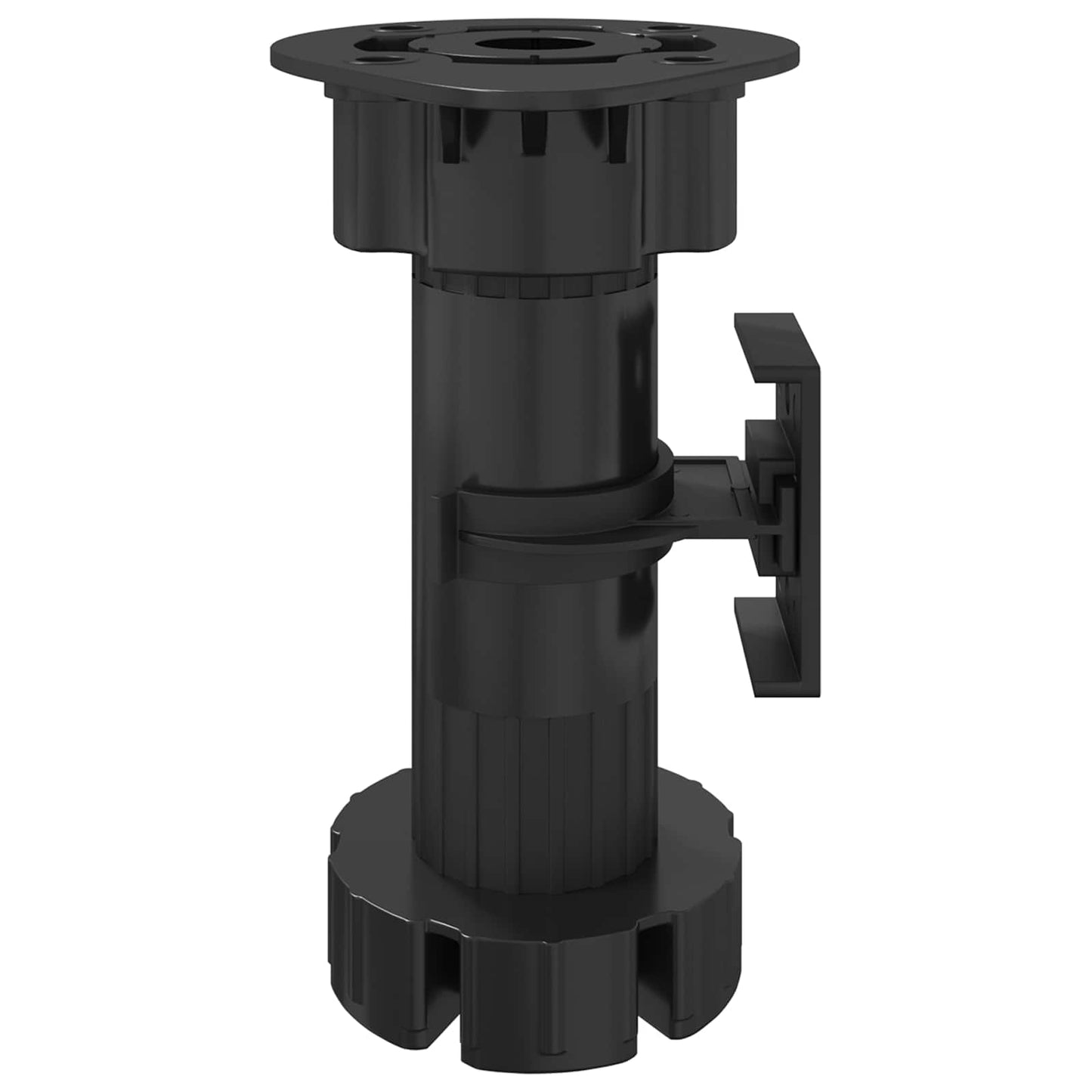 Piedini per mobili Regolabile 2 pcs Nero 46 x 46 x 128 mm PP