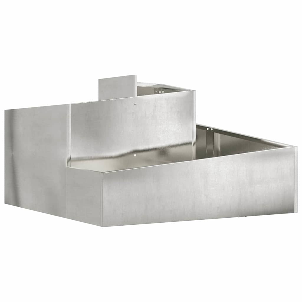 Vaso da giardino Argento 60 x 60 x 50 cm Acciaio inossidabile