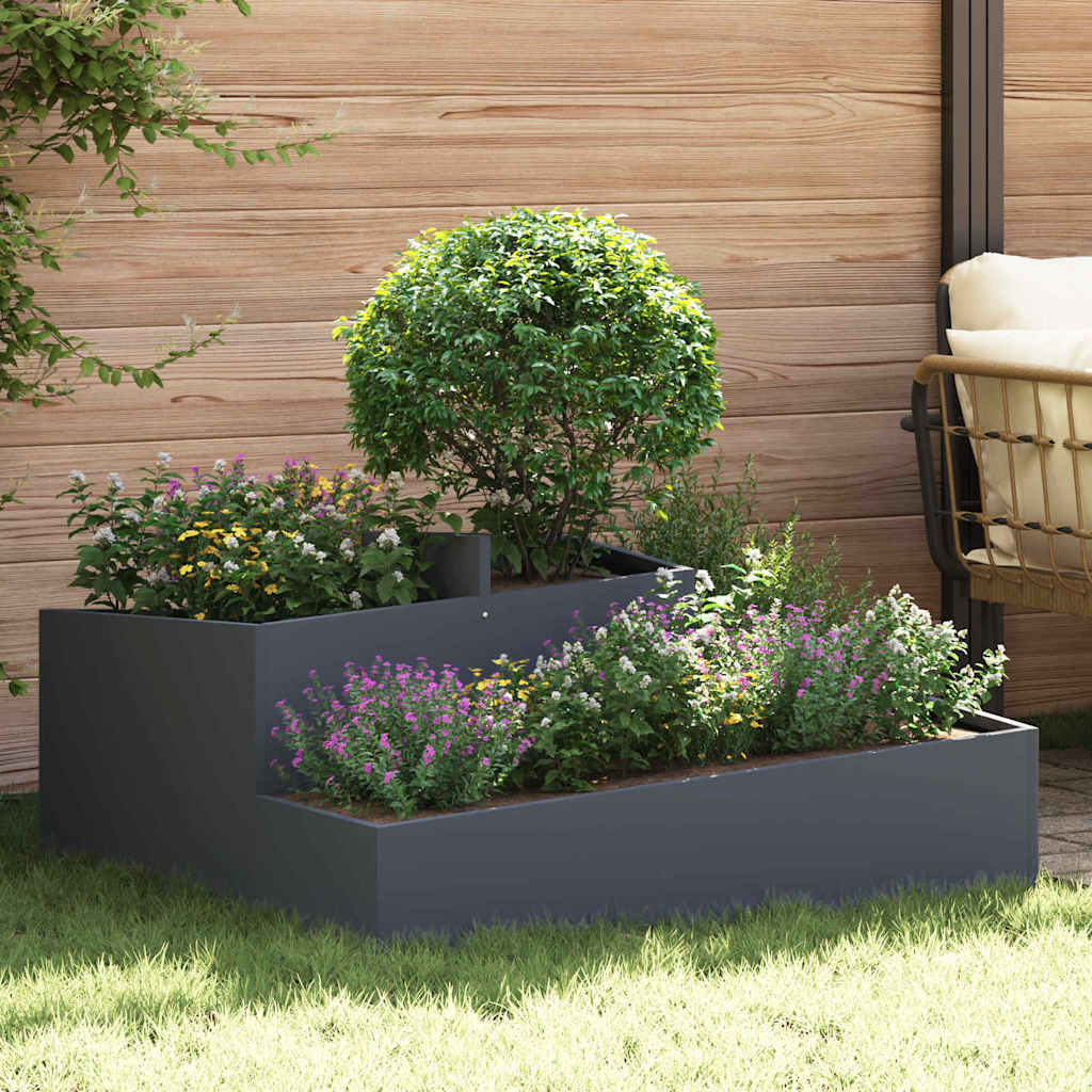 Vaso da giardino Antracite 100 x 100 x 50 cm
