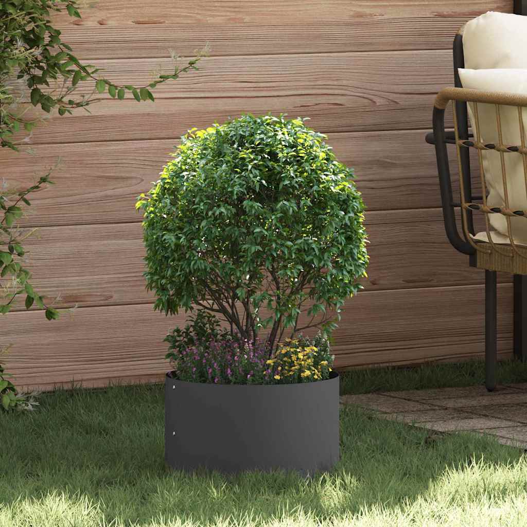 Anello per vaso Nero 30 x 30 x 20 cm Acciaio laminato a freddo