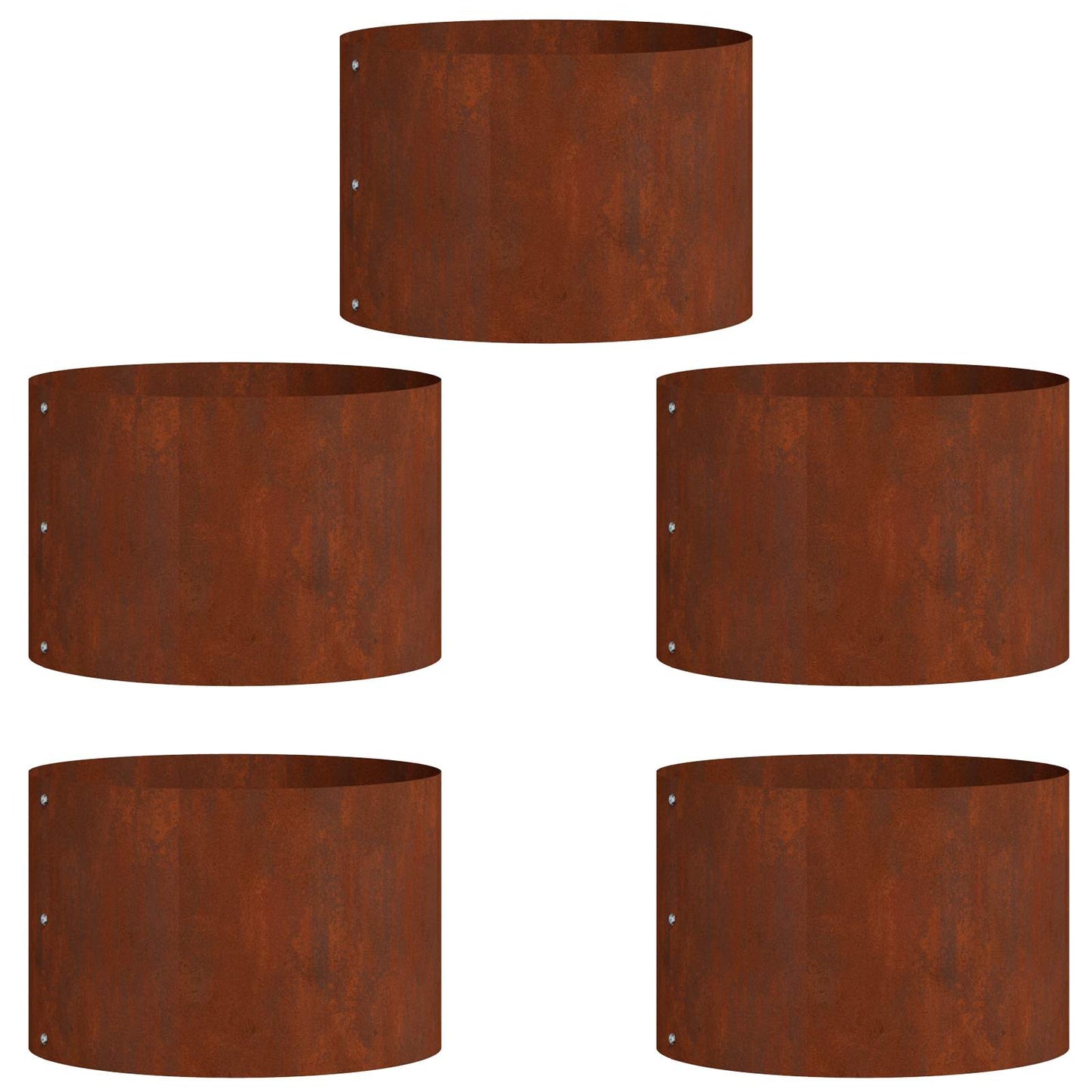 Anello per vaso 5 pcs Marrone 30 x 30 x 20 cm