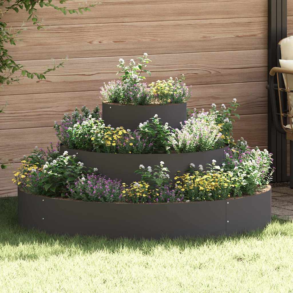 Vaso da giardino Nero 120 x 120 x 20 cm