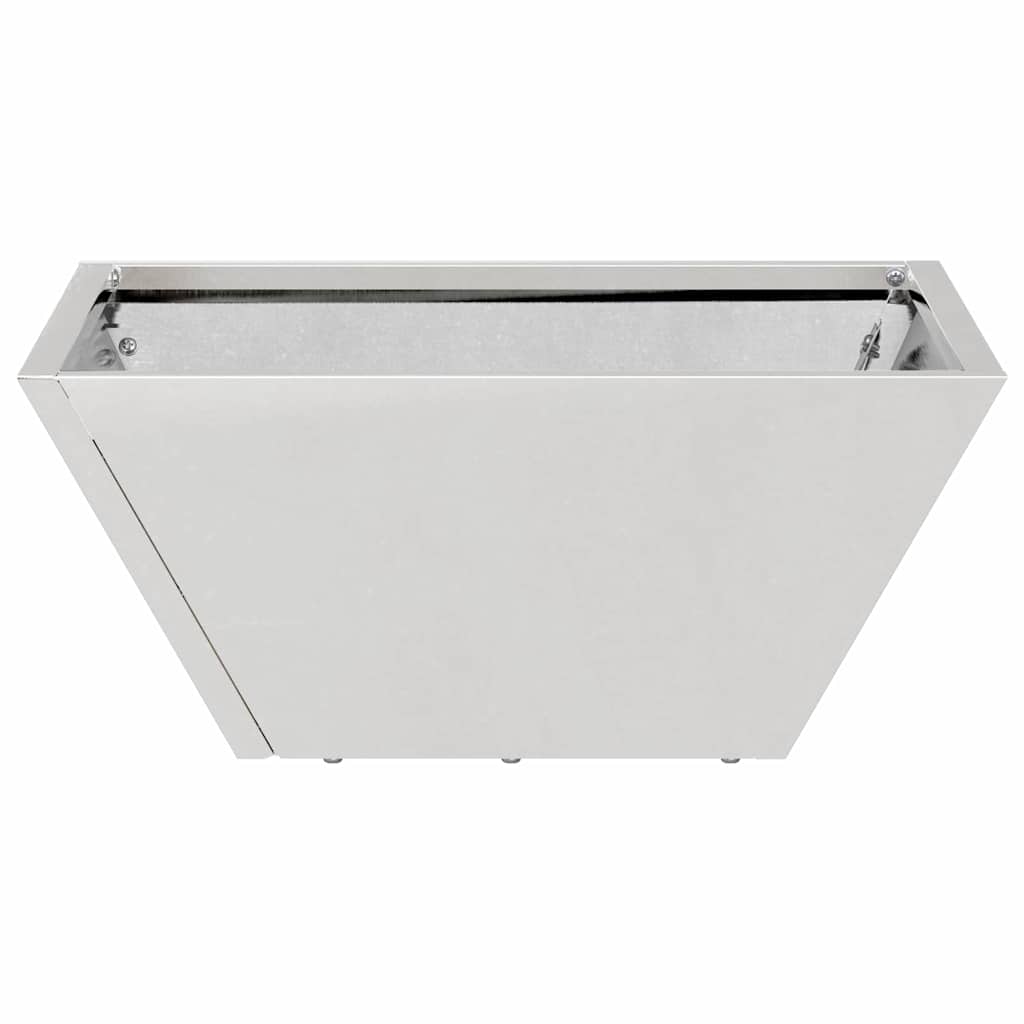 Vaso da giardino Argento 35 x 35 x 15 cm Acciaio inossidabile