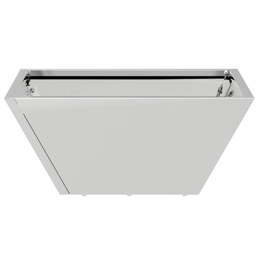 Vaso da giardino Argento 35 x 35 x 15 cm Acciaio zincato