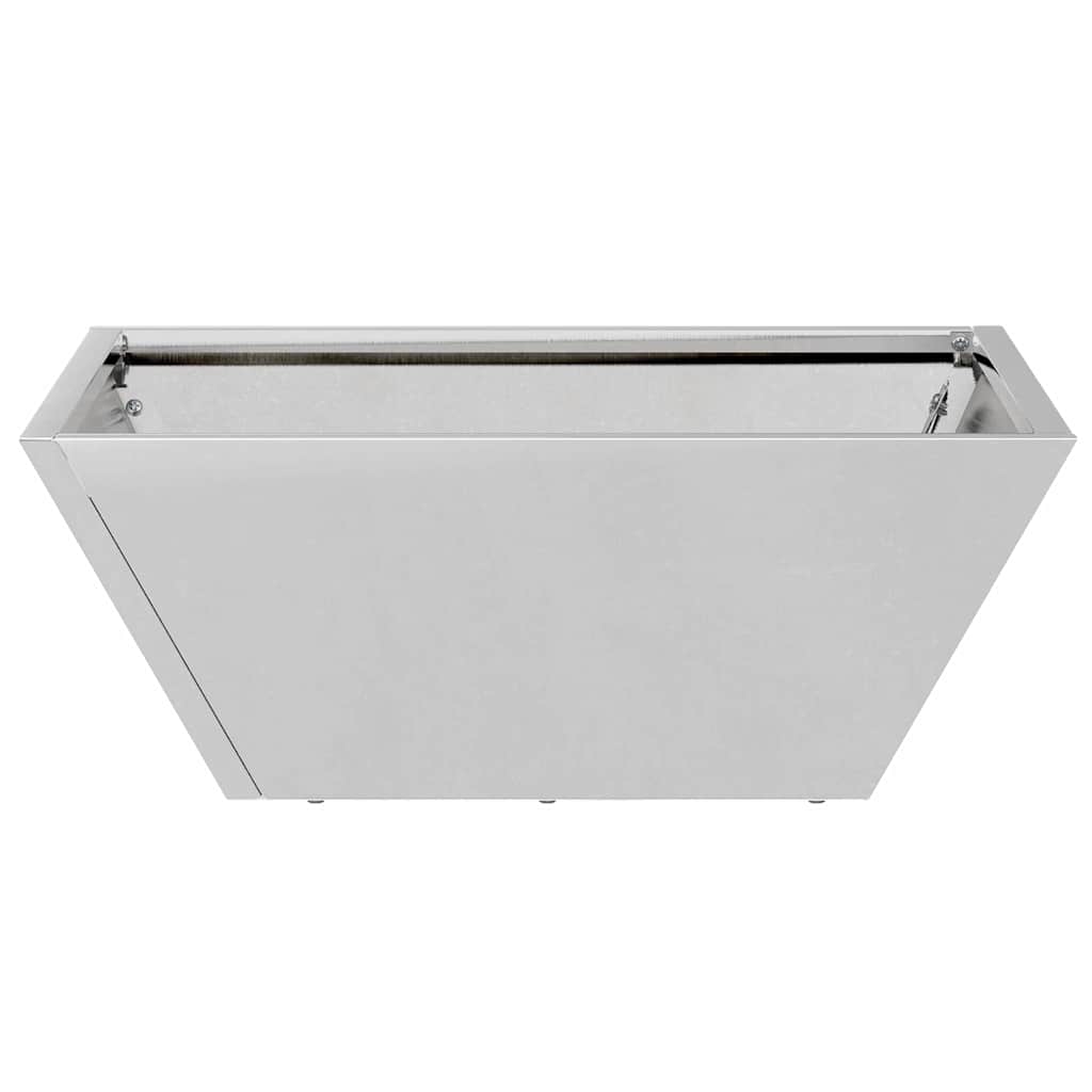 Vaso da giardino Argento 40 x 40 x 15 cm Acciaio zincato