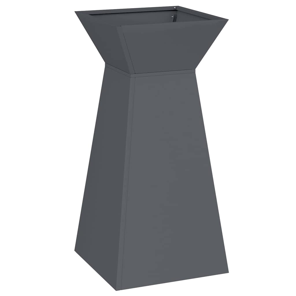 Vaso a Pilastro 2 pcs Antracite 35 x 35 x 73 cm