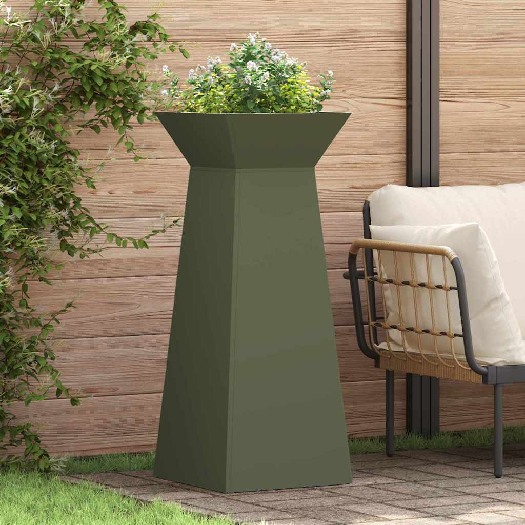 Vaso a Pilastro 2 pcs Oliva 40 x 40 x 100 cm