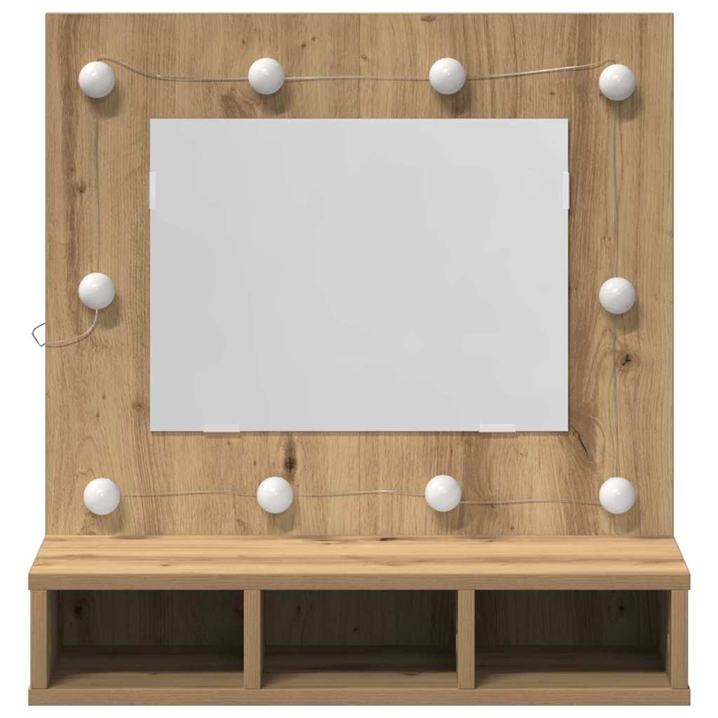 Mobiletto per specchio Rovere artigianale 60 x 31,5 x 62 cm