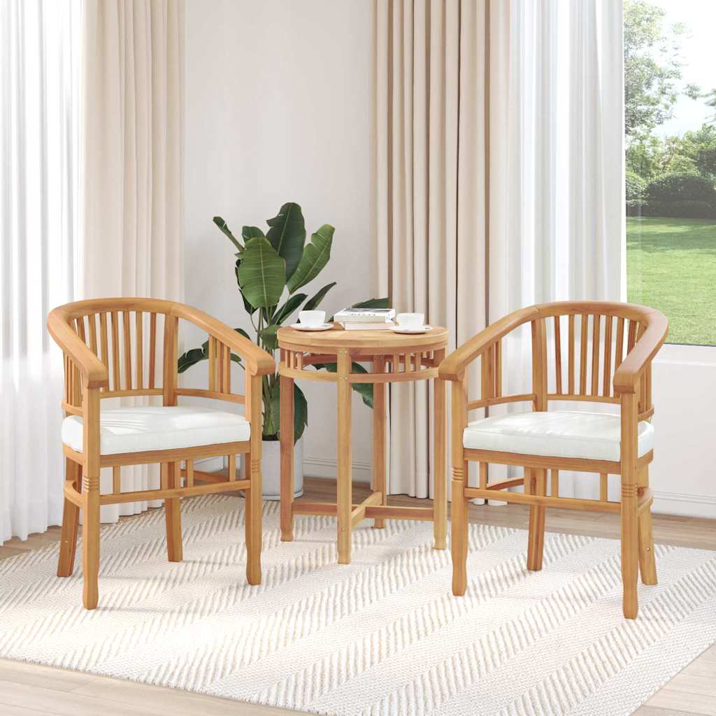 Sedia 2 pcs Marrone 63 x 58 x 89 cm Legno di teak solido