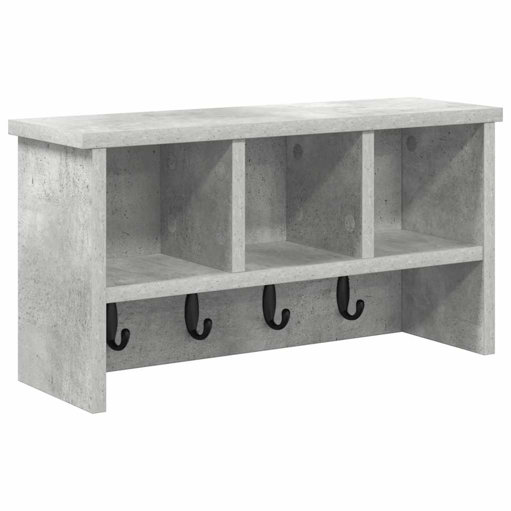 Appendiabiti a muro Grigio cemento 50 x 16 x 26 cm