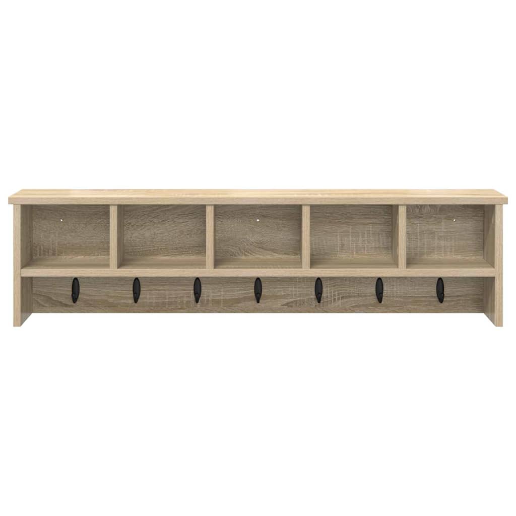 Appendiabiti a muro rovere sonoma 100 x 16 x 26 cm