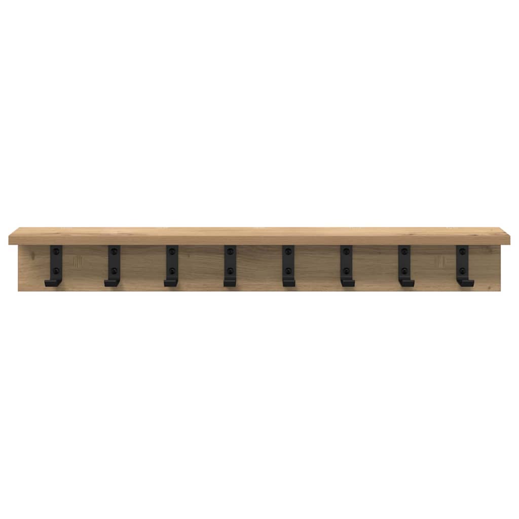 Appendiabiti a muro Rovere artigianale 80 x 10,5 x 10,5 cm