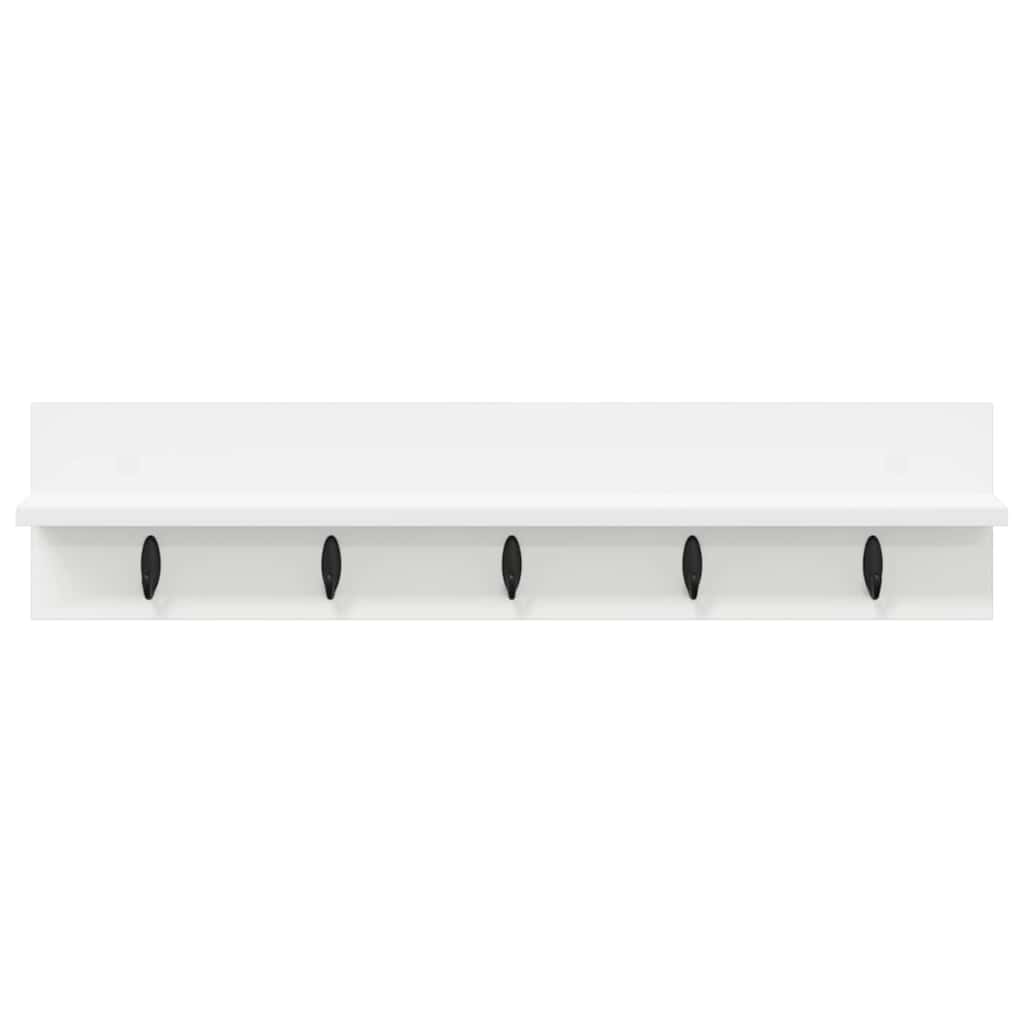 Appendiabiti a muro Bianco 80 x 10,5 x 18 cm Legno multistrato