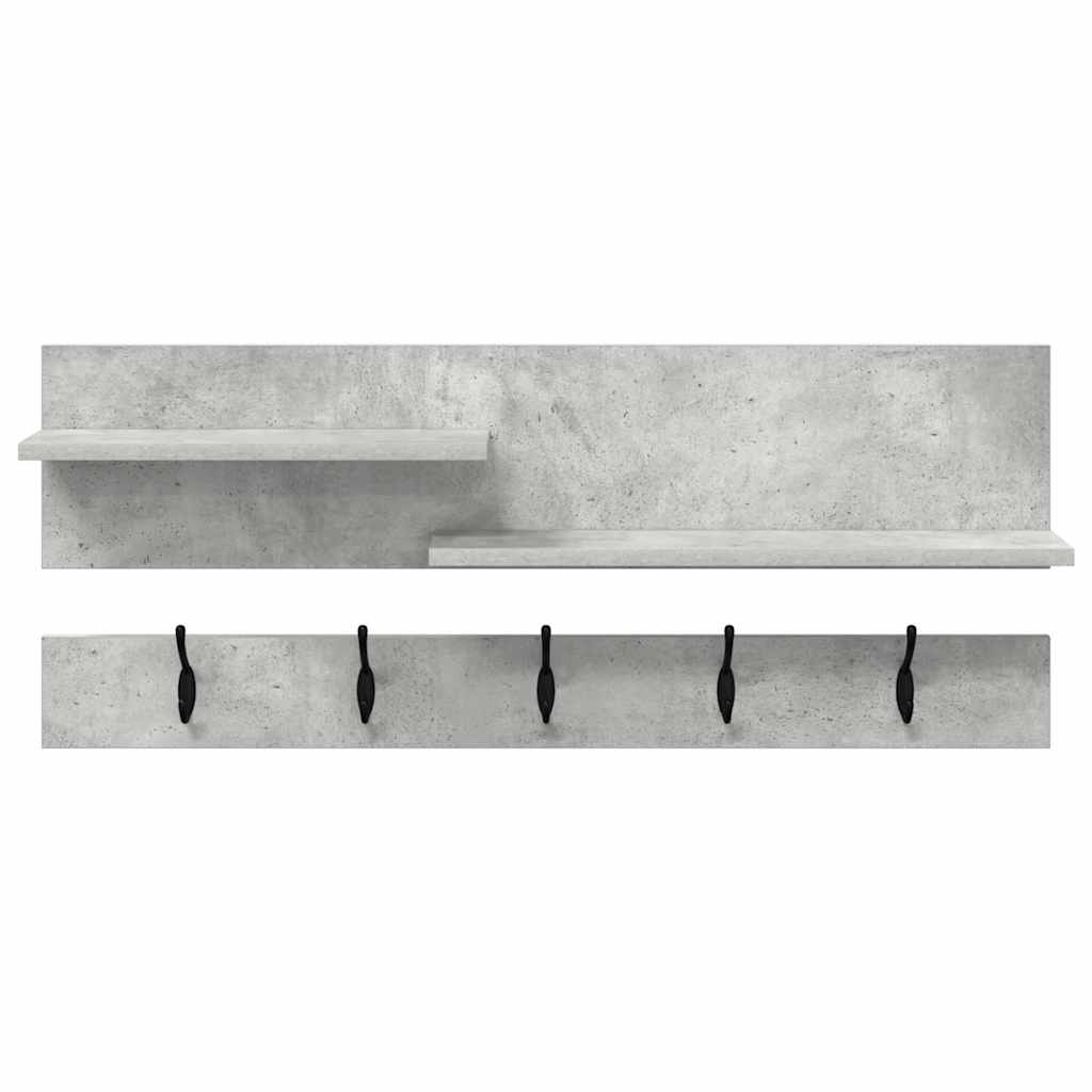 Appendiabiti a muro Grigio cemento 90 x 15 x 36 cm