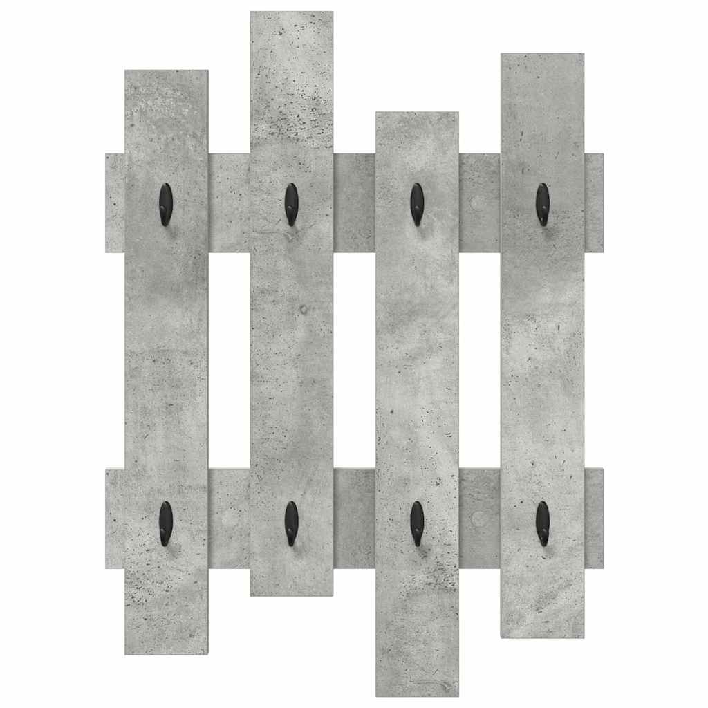 Appendiabiti a muro Grigio cemento 60 x 3 x 82 cm