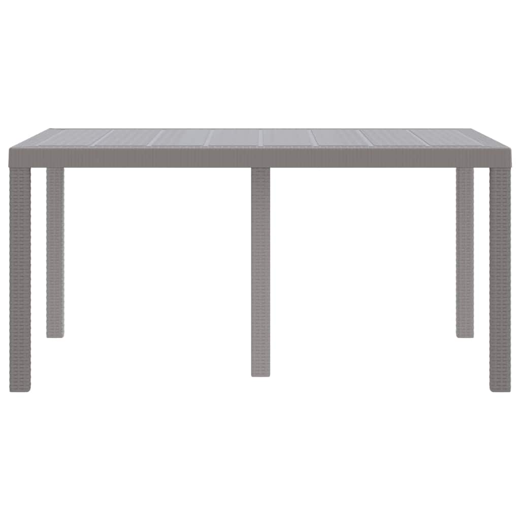 Tavolo da Giardino Grigio chiaro 150 x 100 x 73 cm polyrattan