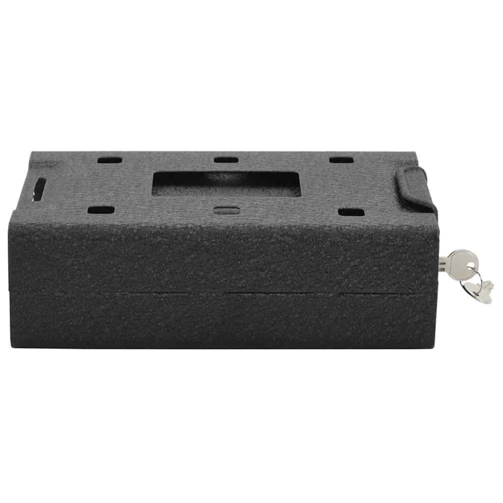 Cassaforte per Auto con blocco Nero 22 x 16 x 7 cm Acciaio