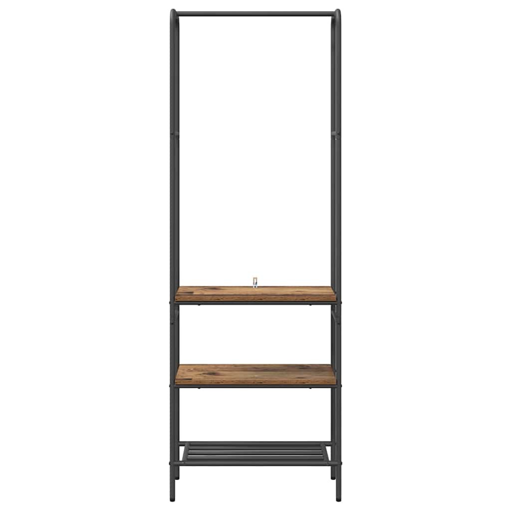 Stendibiancheria con lo scaffale Legno vecchio 60 x 30 x 171 cm
