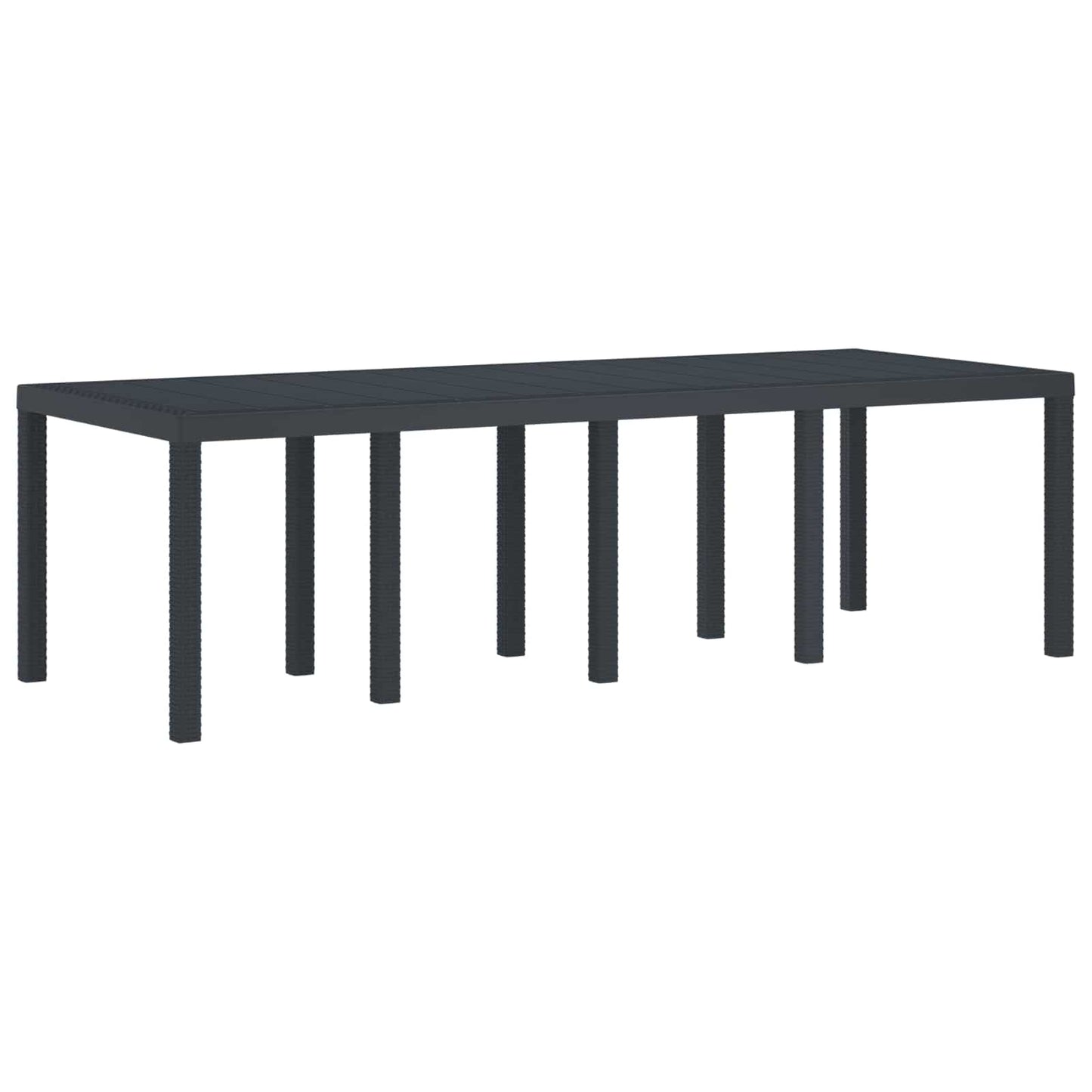 Tavolo da Giardino Antracite 250 x 100 x 73 cm polyrattan