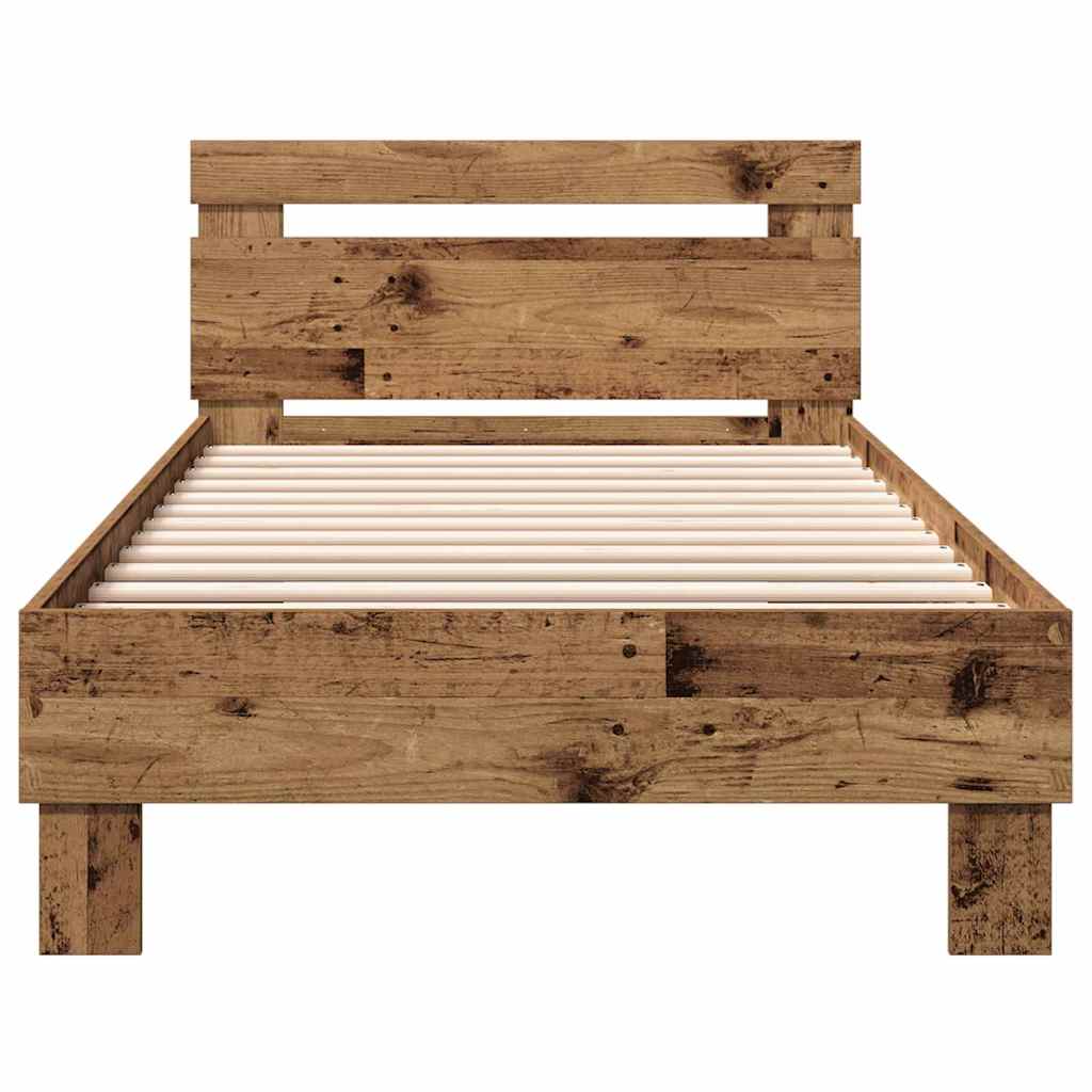 Struttura del letto con testiera Legno vecchio 203 x 95 x 70 cm