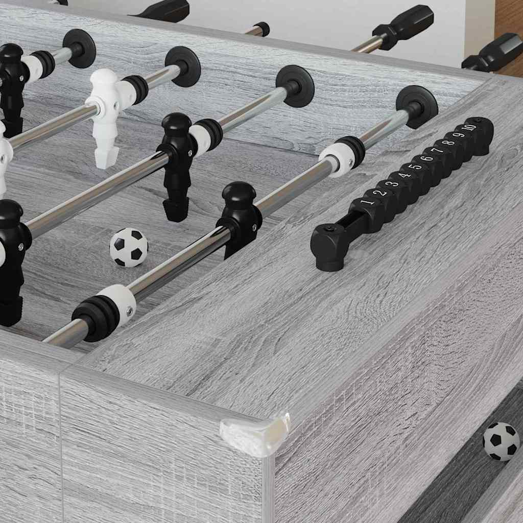 Tavolo da Foosball Sonoma grigia 146,5 x 74 x 85 cm