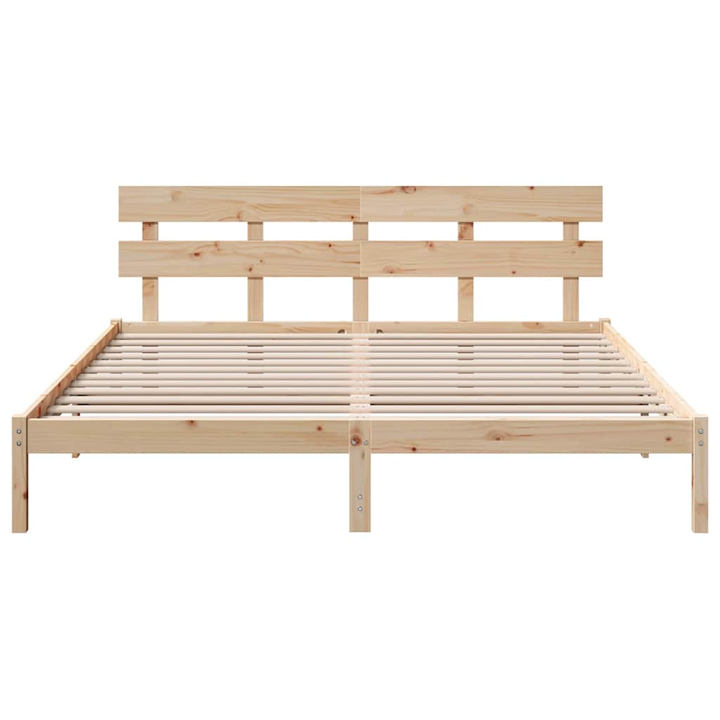 Struttura del letto Marrone 180 x 200 cm Legno massello di pino