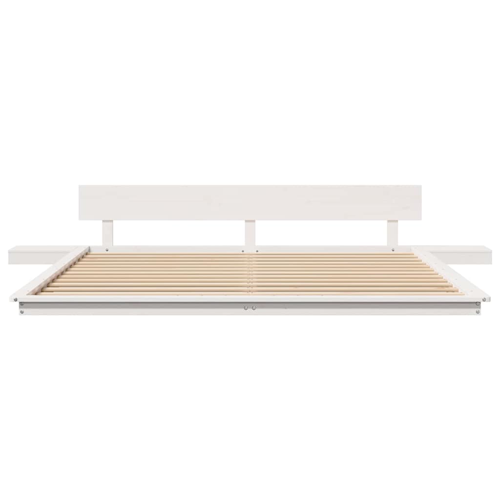 Struttura del letto Bianco 200 x 200 cm legno