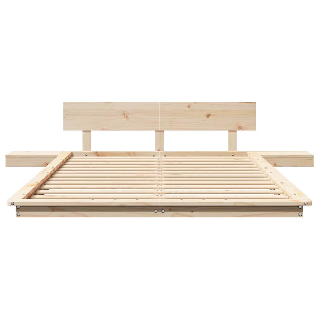 Struttura del letto Marrone 140 x 190 cm legno