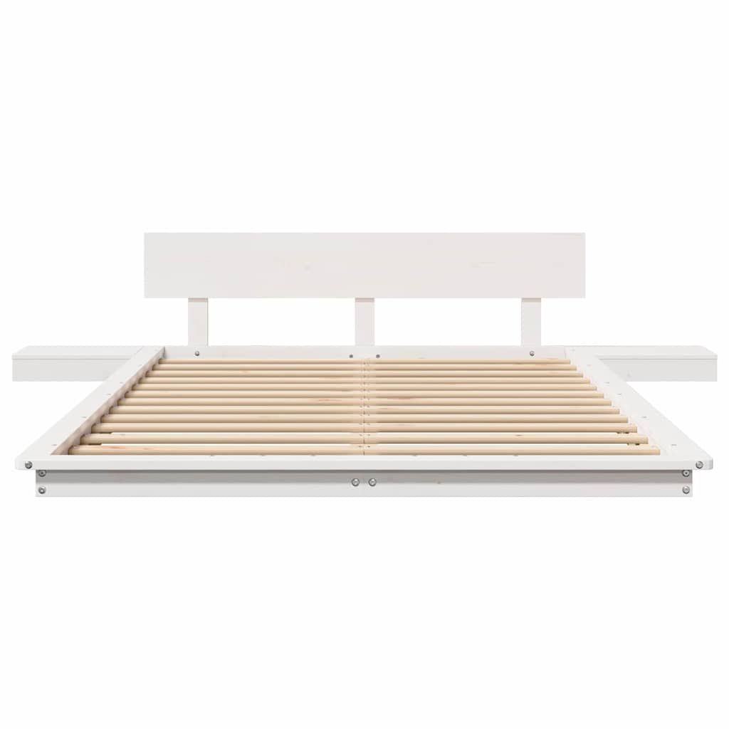 Struttura del letto con testiera Marrone 135 x 190 cm legno