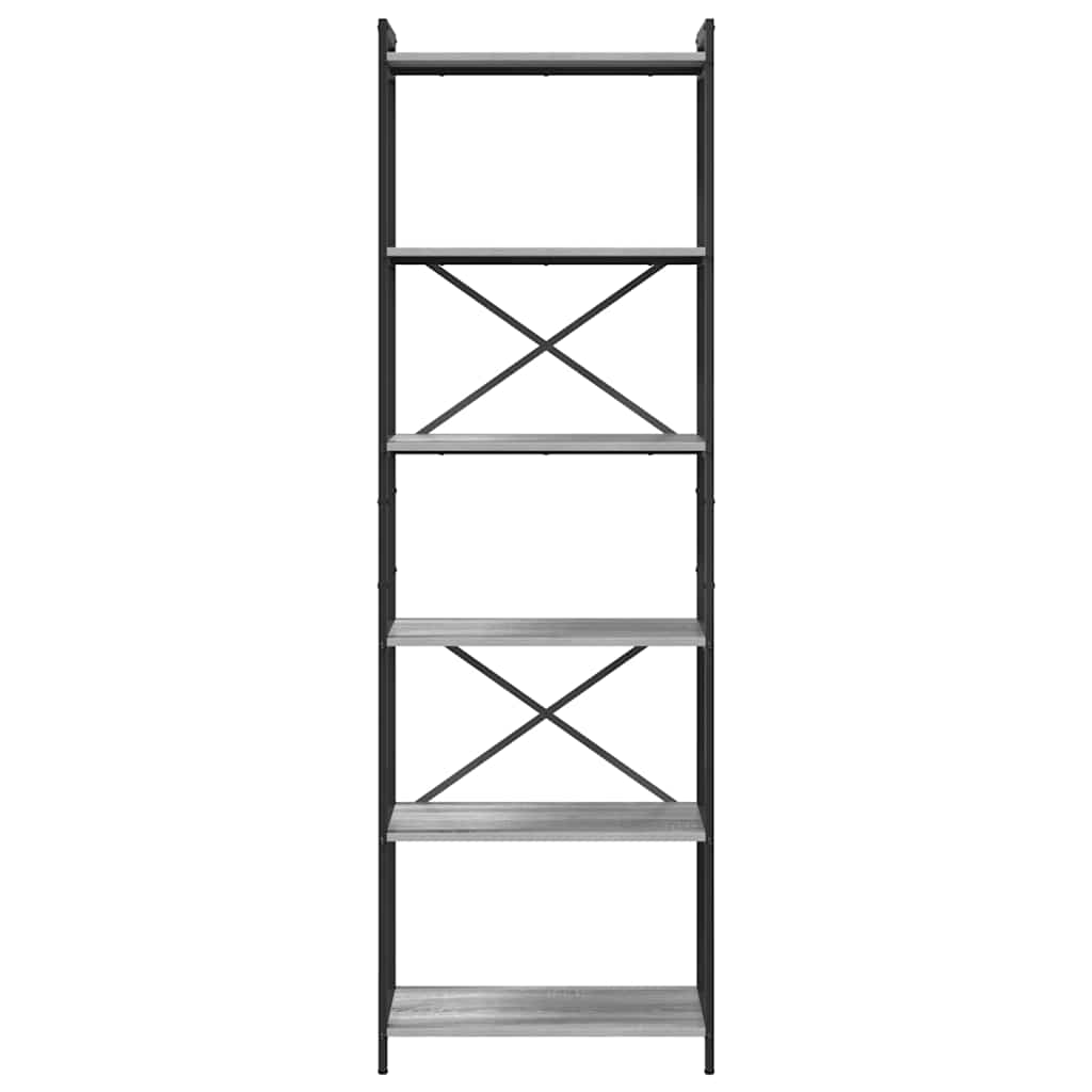 Libreria Grigio sonoma 60 x 30 x 189,5 cm Legno multistrato