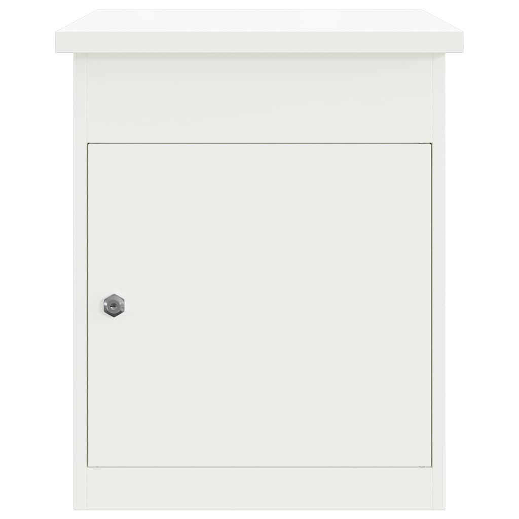 Cassetta per pacchi con porta Bianco 47.5 x 38 x 59 cm Acciaio