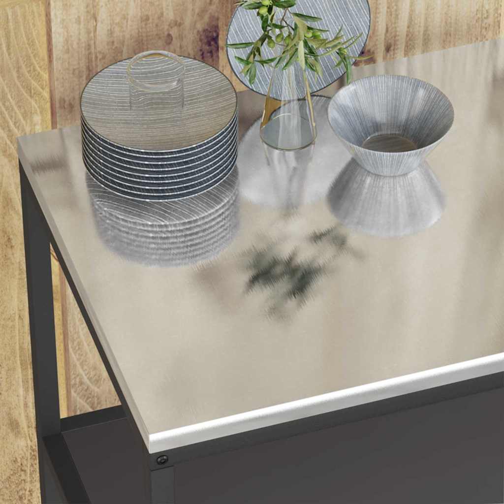 Stoccaggio in cucina Nero 60 x 50 x 92 cm Acciaio