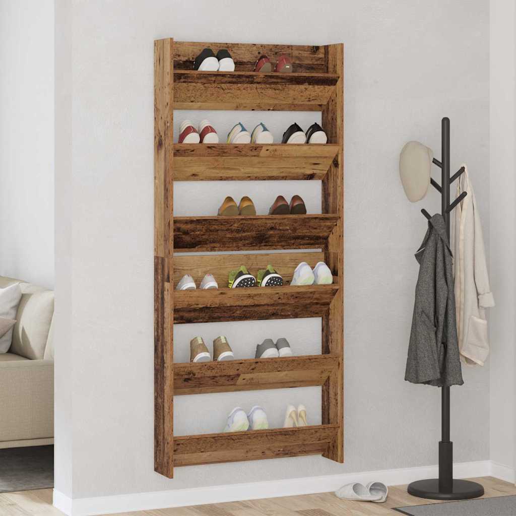 Mobile per scarpe 2 pcs Legno vecchio 85 x 18 x 90 cm