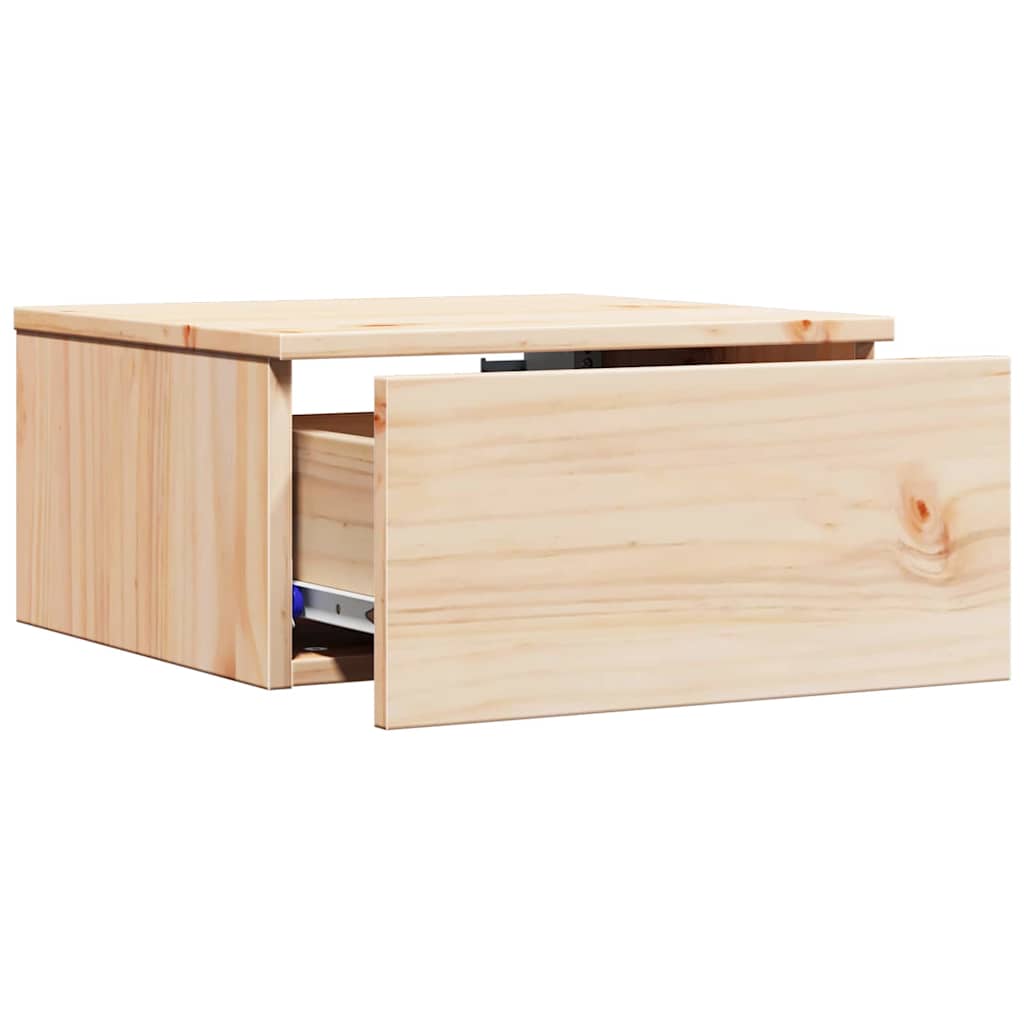 Comodino Marrone 37 x 35 x 18,5 cm Legno di pino massello