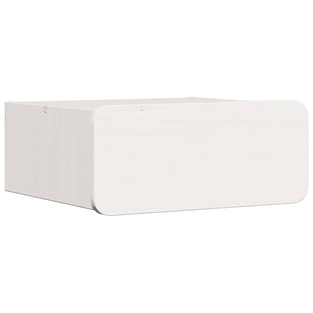 Comodino 2 pcs Bianco 39 x 34 x 16,5 cm Legno di pino massello