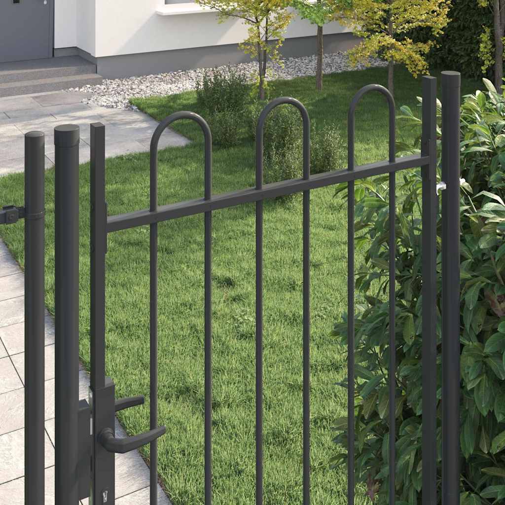Cancello per recinzione con blocco Grigio 103 x 250 cm