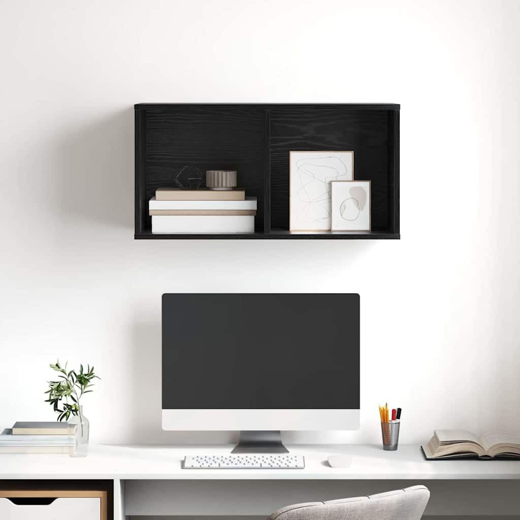 Set mobile TV Rovere Nero 37 x 37 x 72 cm Legno multistrato