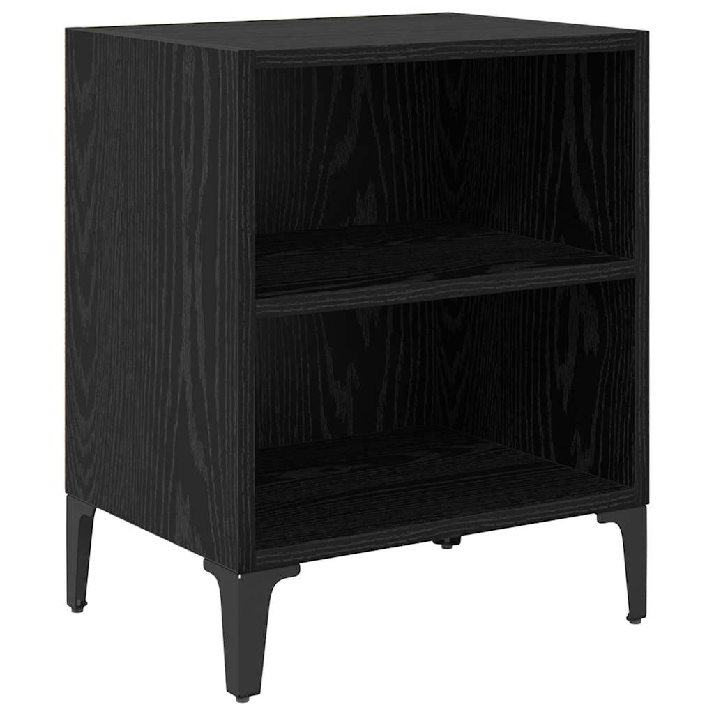 Armadio da Notte 2 pcs Rovere Nero 40 x 30 x 50 cm