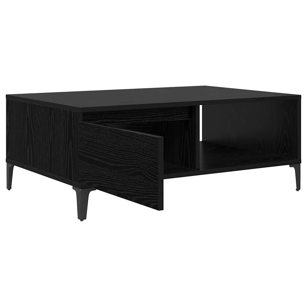 Tavolino da salotto Rovere Nero 90 x 60 x 35 cm
