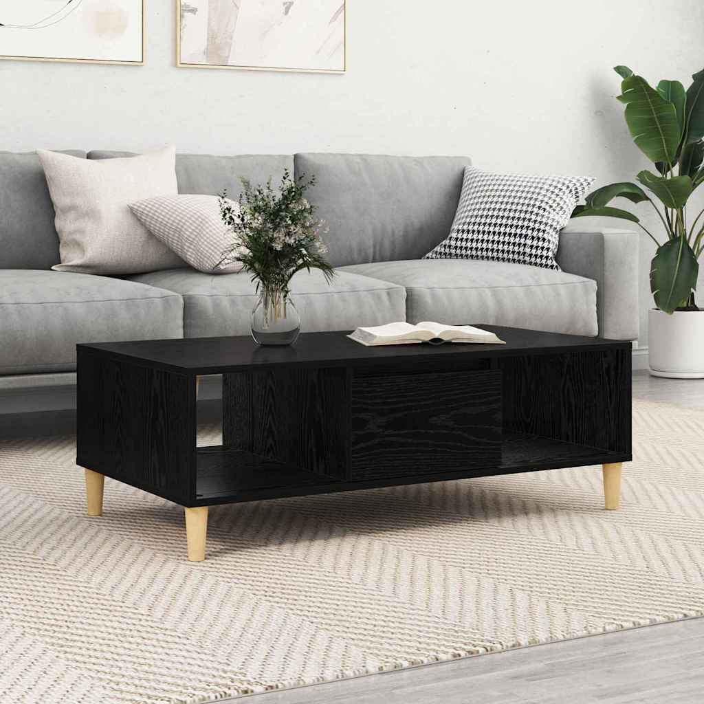 Tavolino da salotto Rovere Nero 102 x 55 x 35 cm