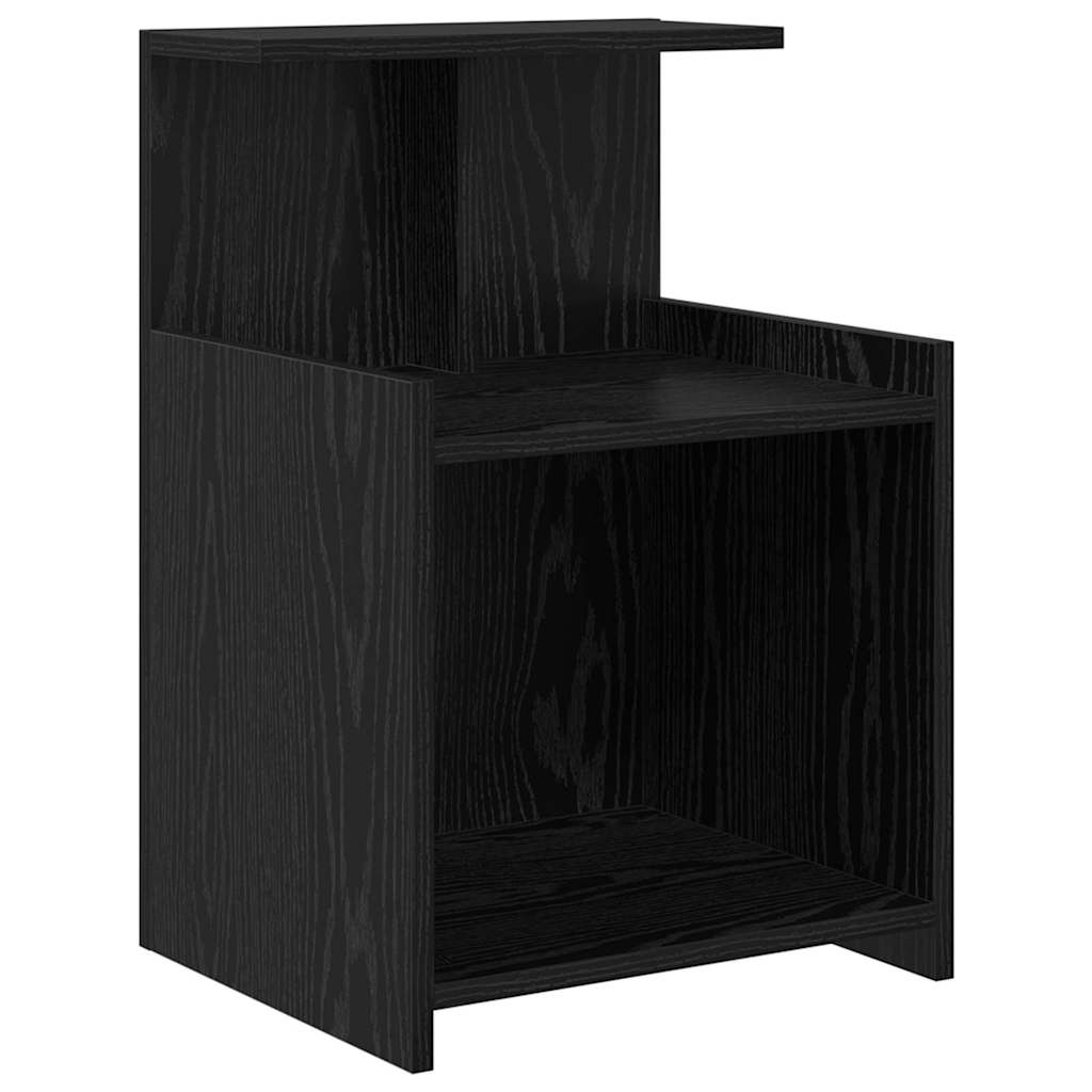 Armadio da Notte 2 pcs Rovere Nero 40 x 35 x 60 cm